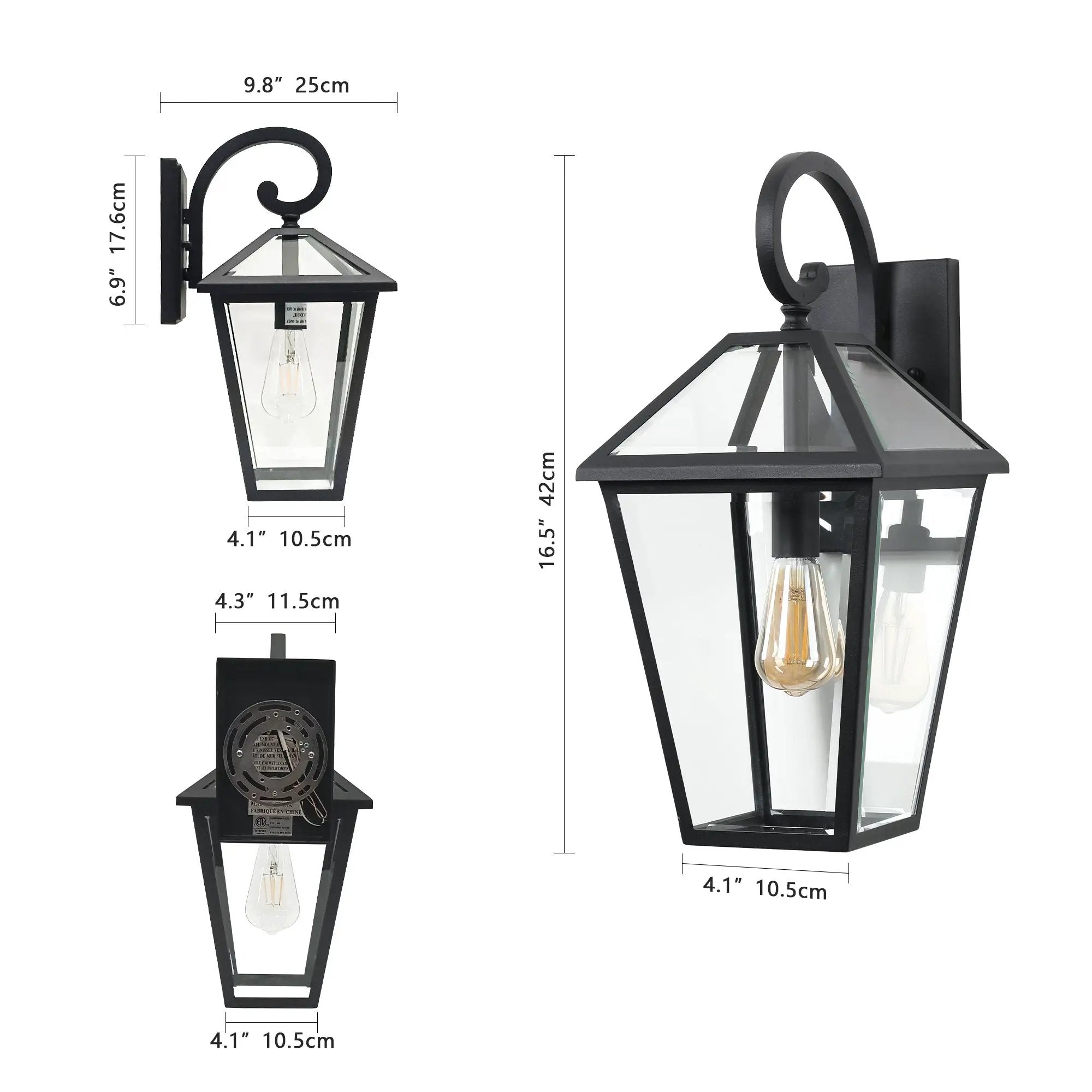 10" 2-Piece Outdoor Wall Lanterns by HouseOfZazla