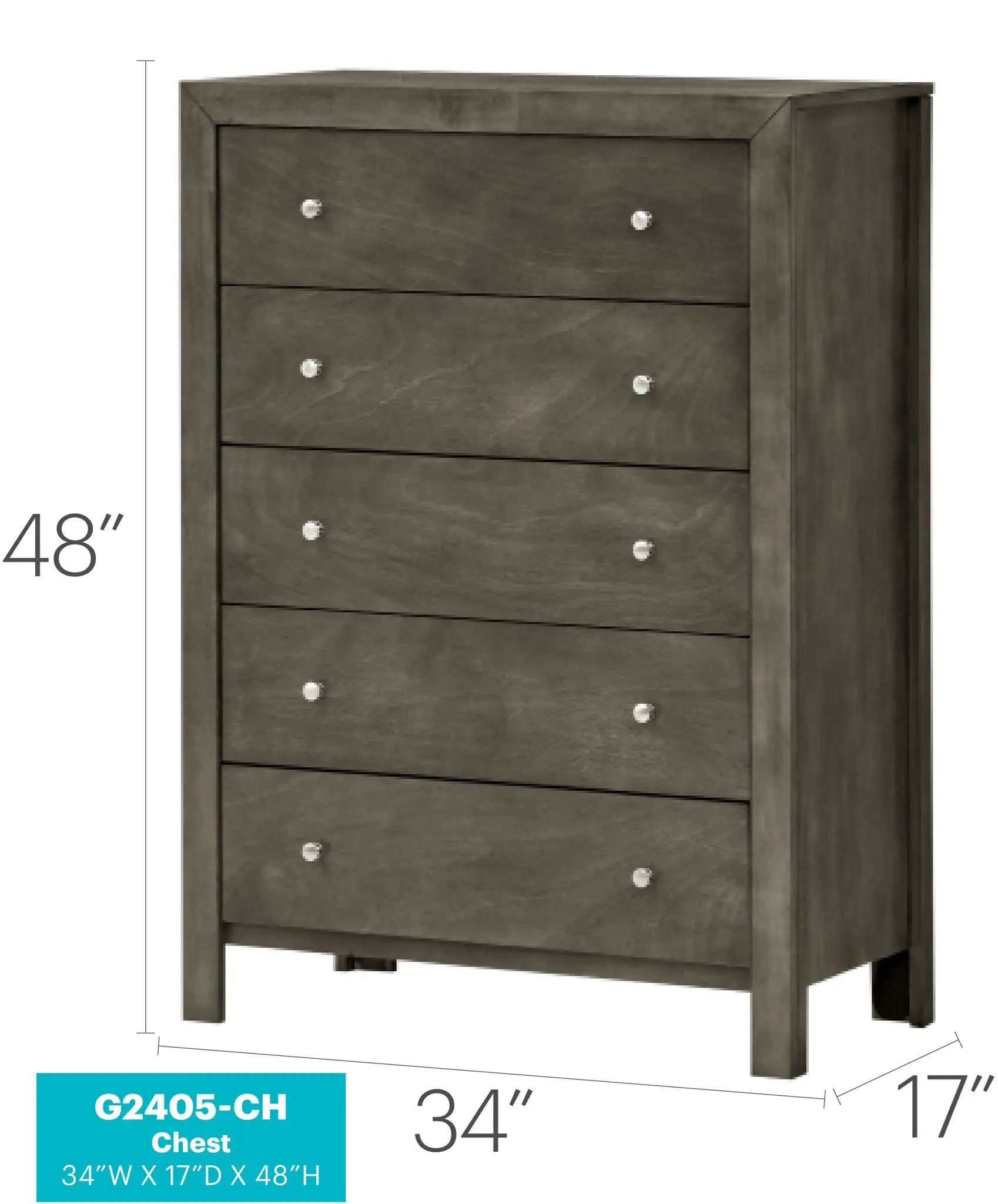 Transitional Elegant Storage Chest - Gray by HouseOfZazla