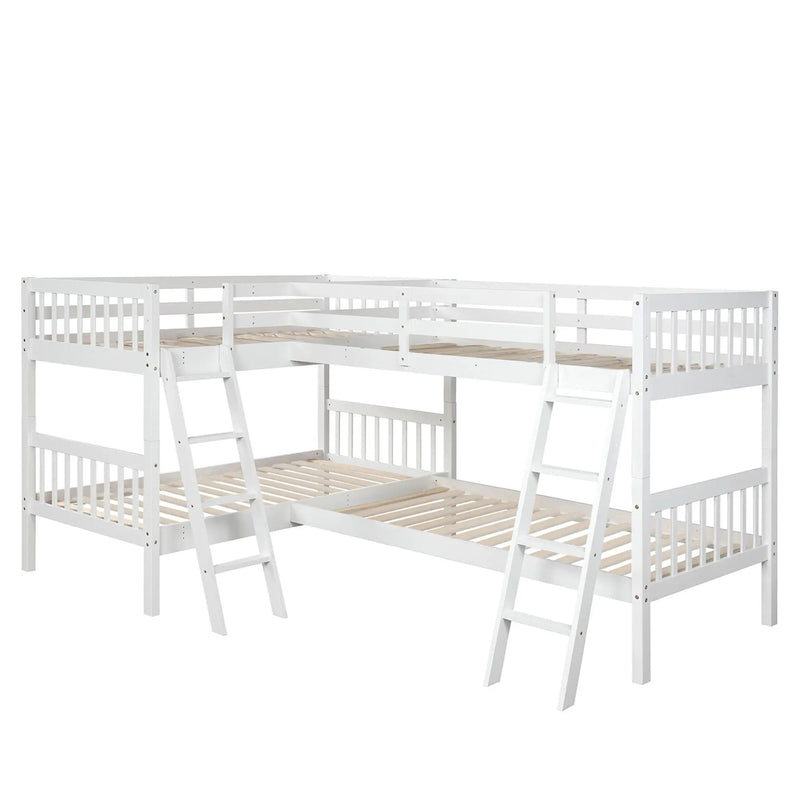L Shaped Bunk Bed With Ladder by HouseOfZazla