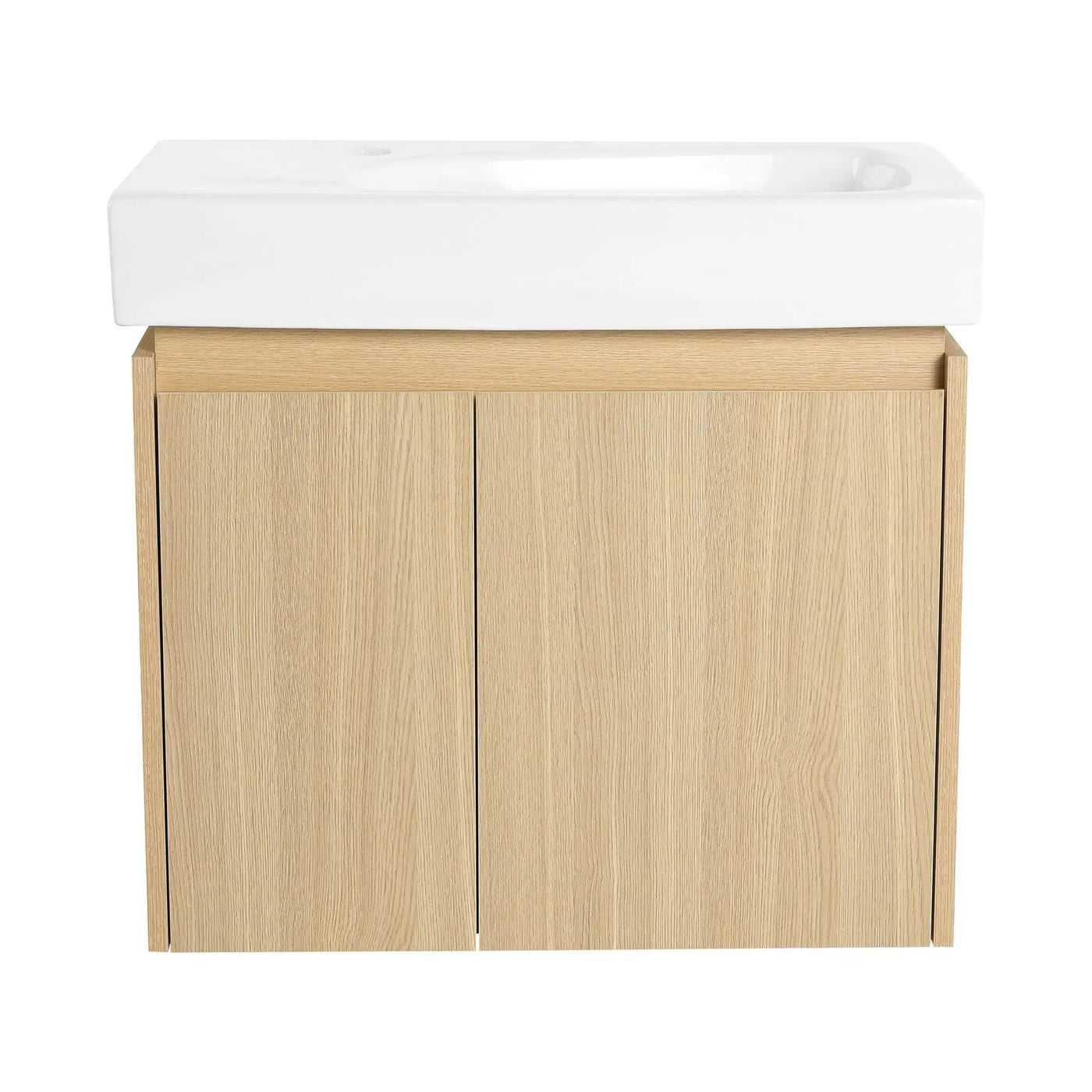Modern Bathroom Vanity With Ceramic Basin, Wall Mounted Floating Sink Combo, Storage Cabinet by HouseOfZazla
