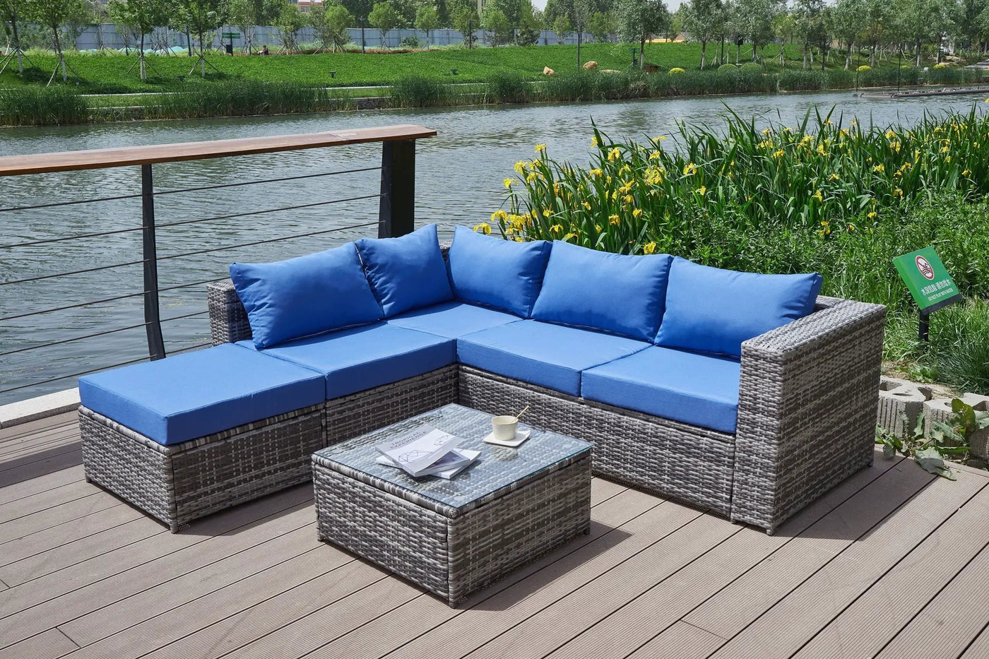 Patio Sofa With Cushions by HouseOfZazla