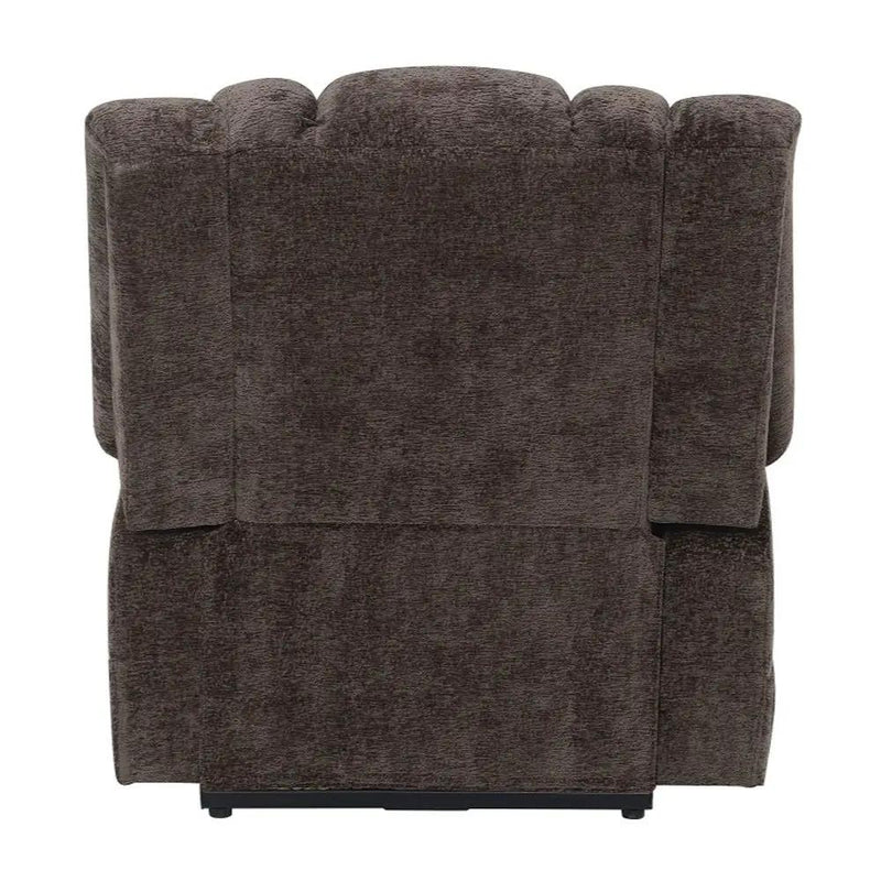 Pacay - Power Recliner With Lift, Heating & Massage - Brown Chenille by Unique Piece Furniture