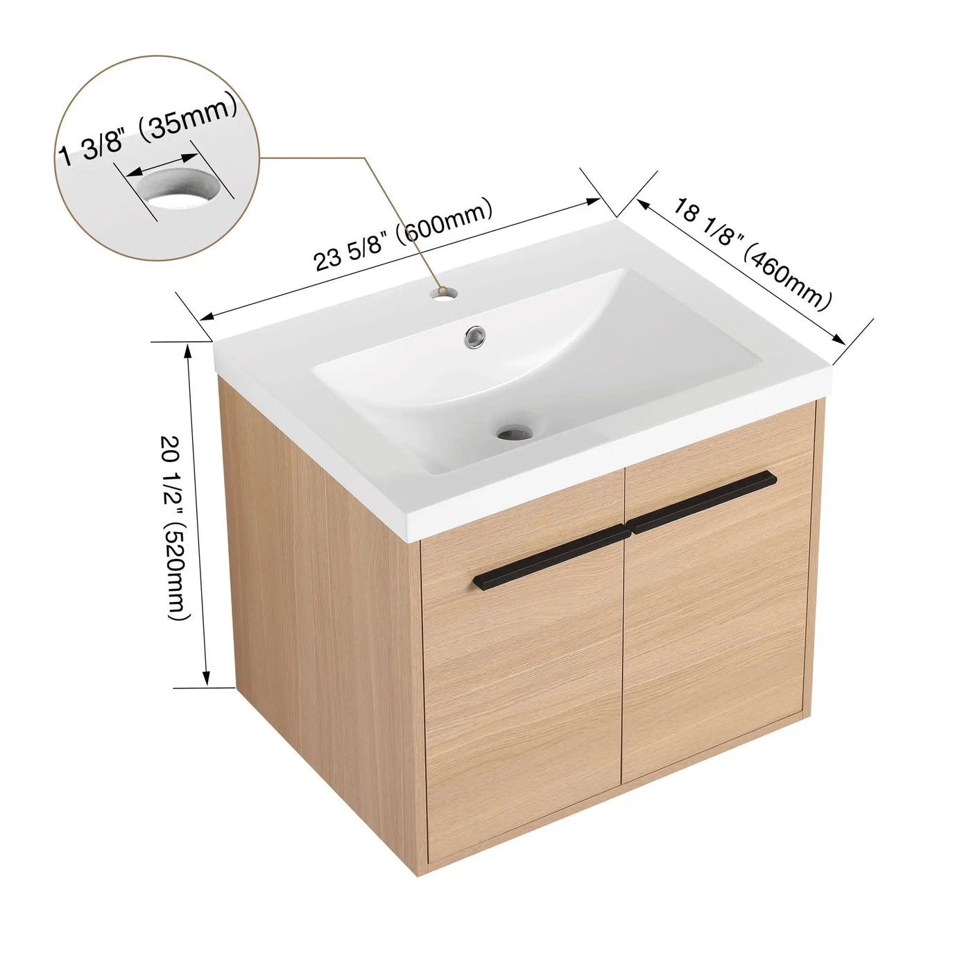 Bathroom Vanity Set With Resin Countertop Sink, 2 Doors by HouseOfZazla