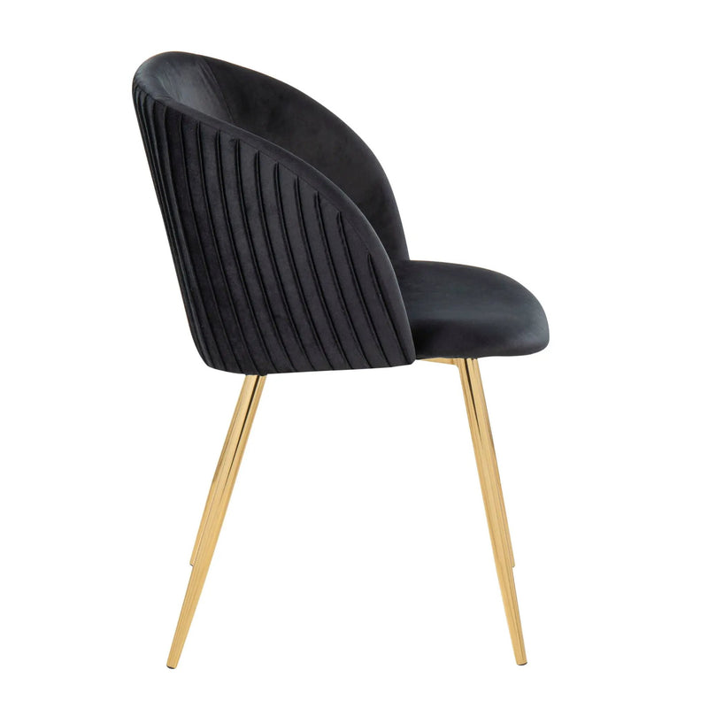 Fran - Pleated Waves Contemporary Chair (Set of 2) by HouseOfZazla
