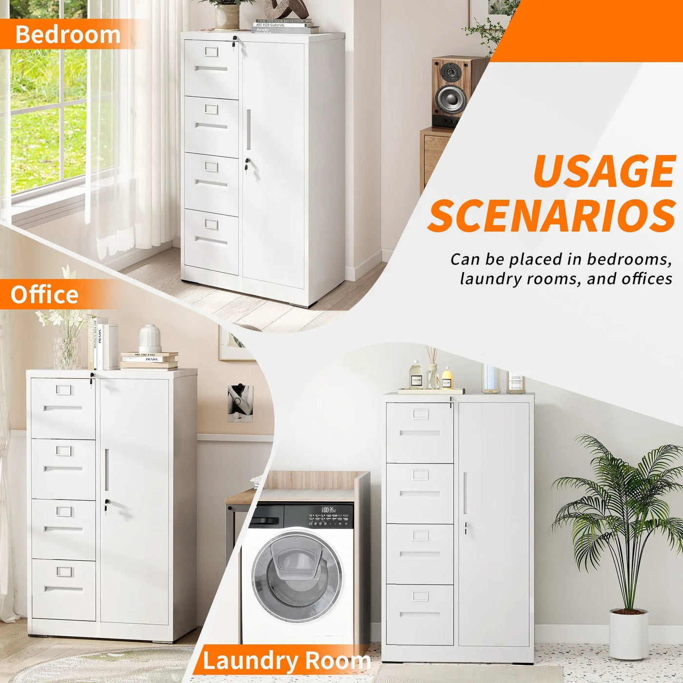 Storage Vertical Filing Cabinet With Lock by HouseOfZazla