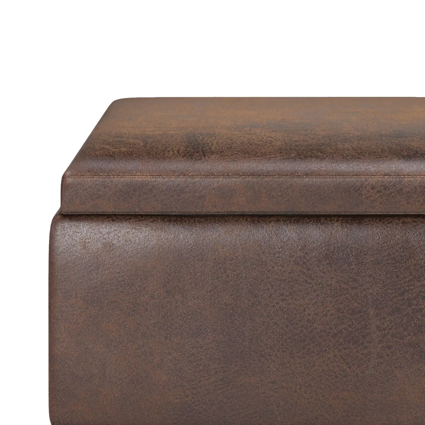 Owen - Tray Top Small Coffee Table Upholstered Storage Ottoman by Unique Piece Furniture