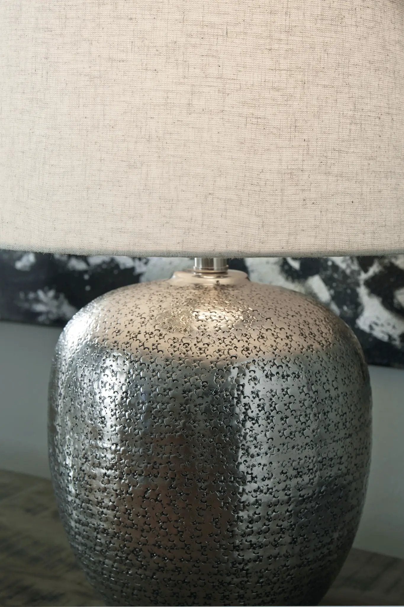 Magalie - Metal Table Lamp - Antique Silver Finish by Unique Piece Furniture