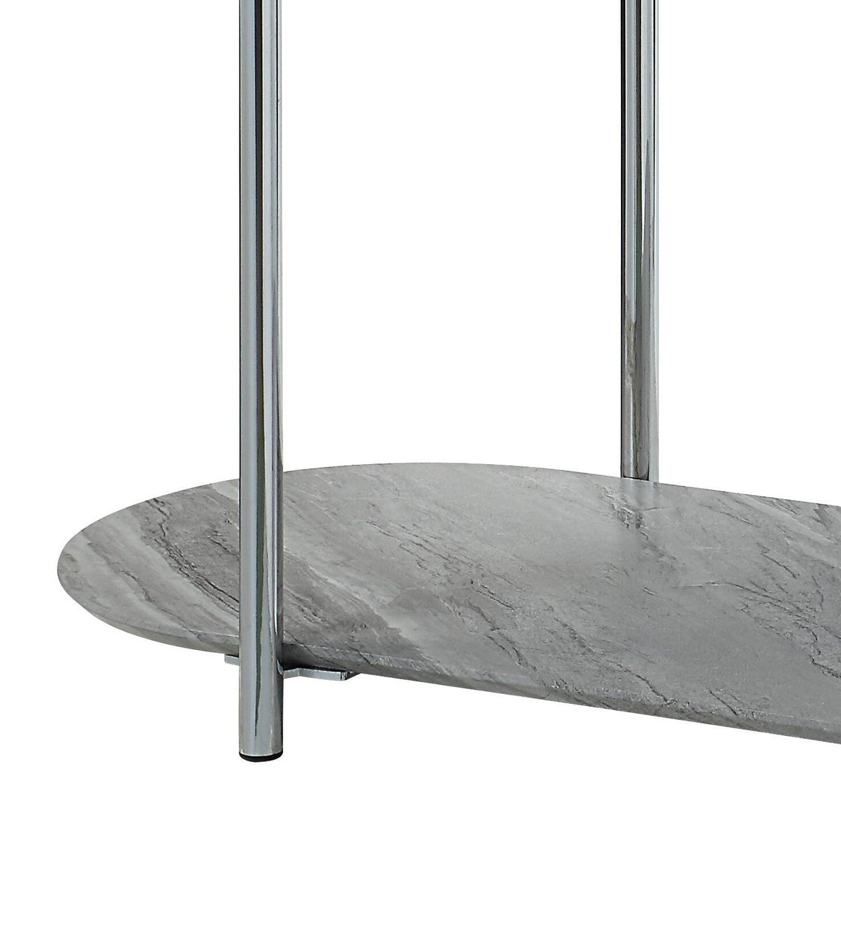 Yukino High Gloss Sofa Table with Sleek Metal Legs - Gray, photo 4 of 12