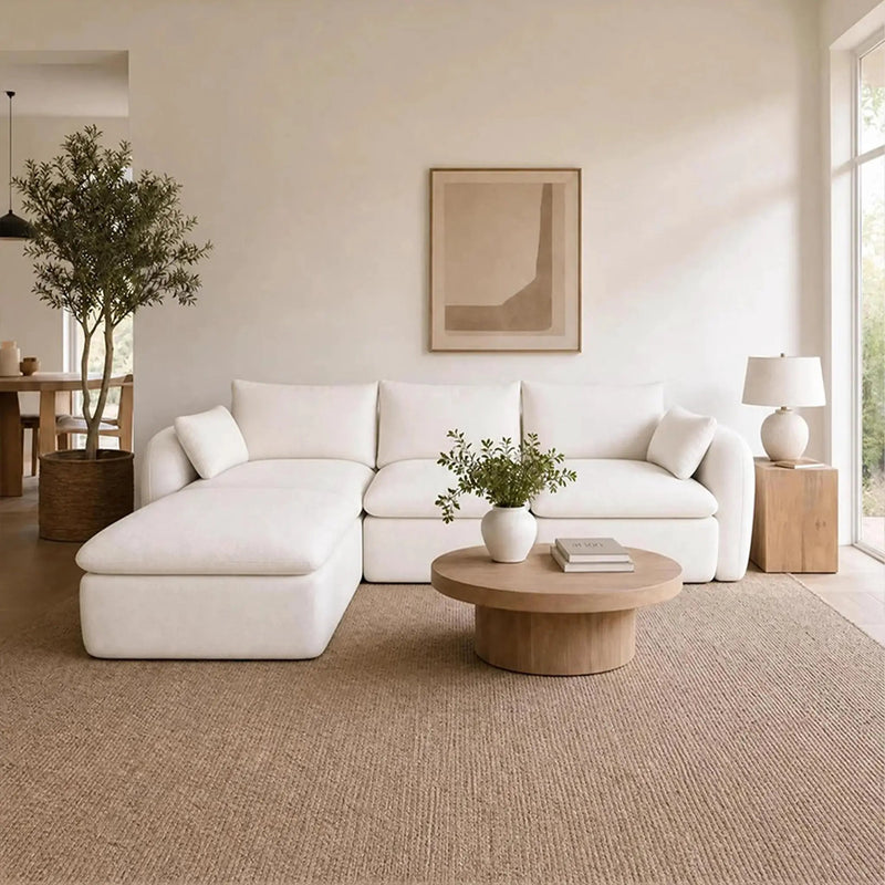Fully Sponge Compressed Sectional Sofa by HouseOfZazla