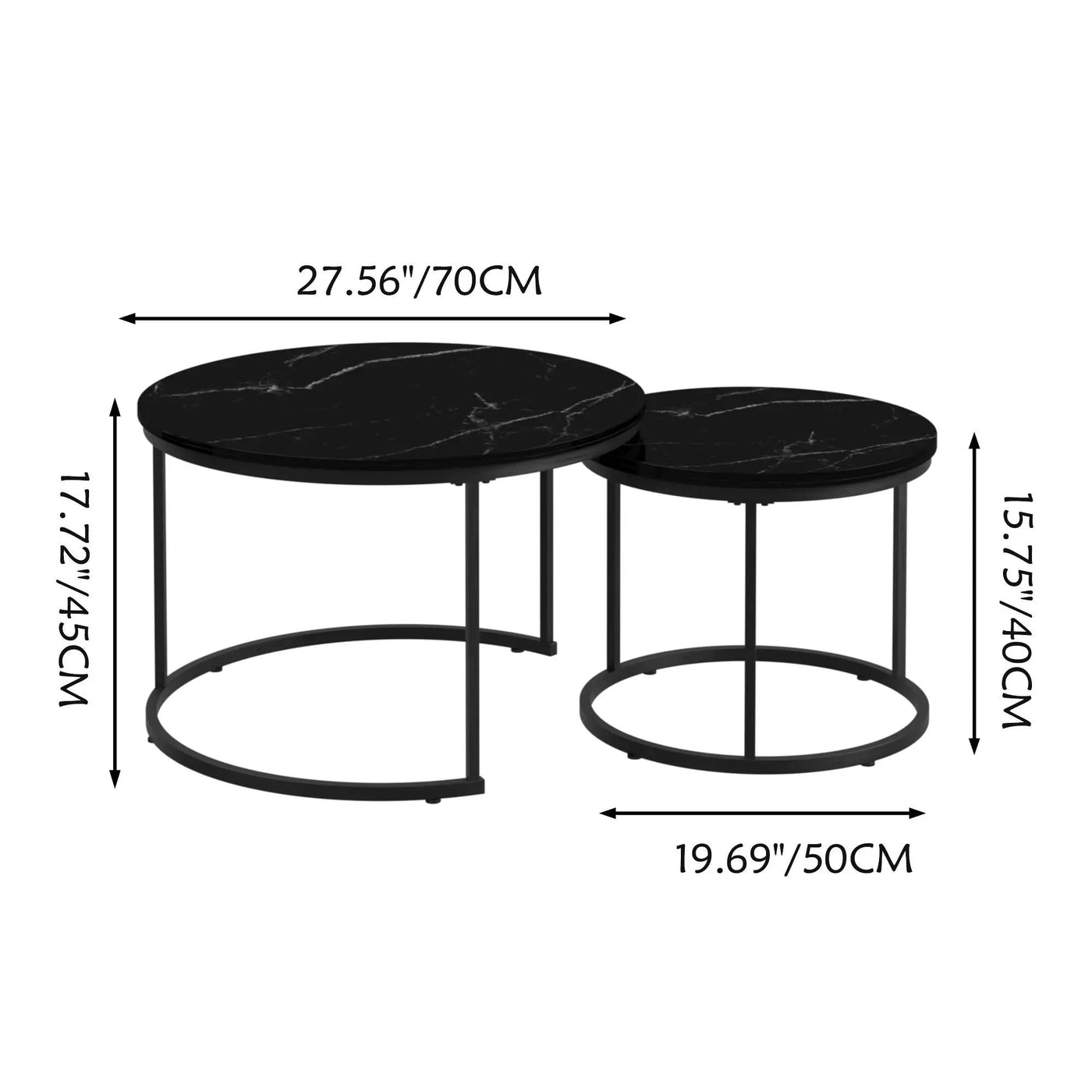 Round Nesting Coffee Table (Set of 2) by HouseOfZazla