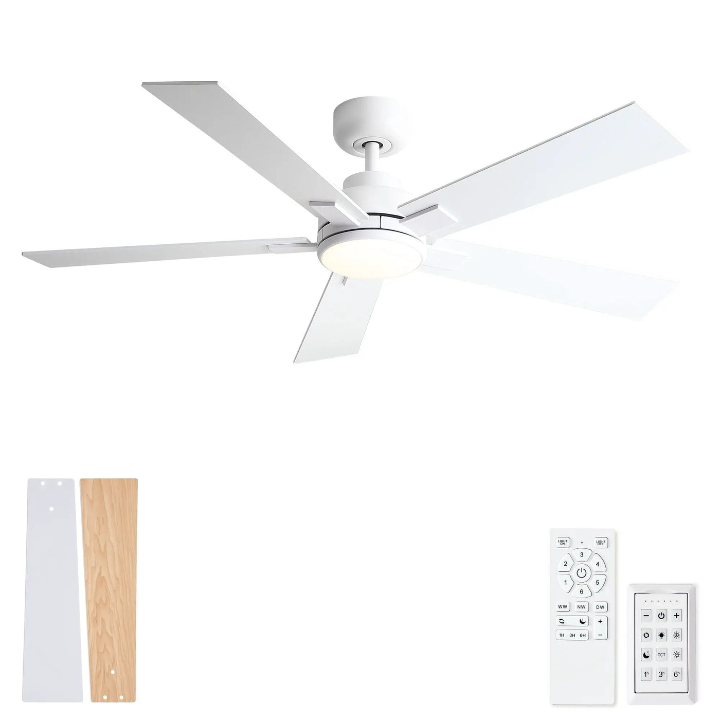 Reversible Motor Integrated LED Dimmable Ceiling Fan With Light by HouseOfZazla