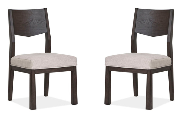 Tauren - Upholstered Side Chair With Solid Back (Set of 2) - Coffee Bean