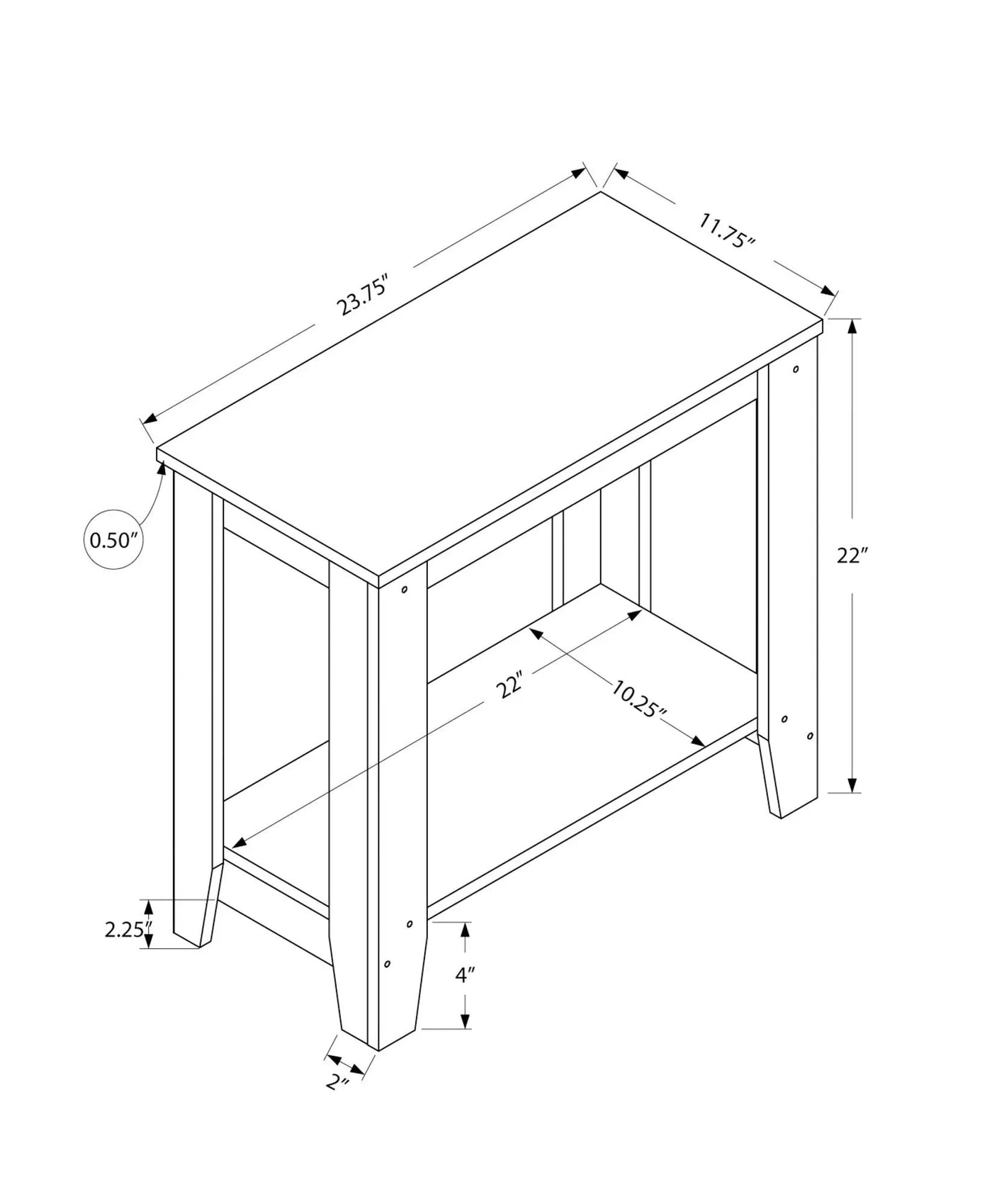 Accent Table, Side Transitional, Elegant Design by HouseOfZazla