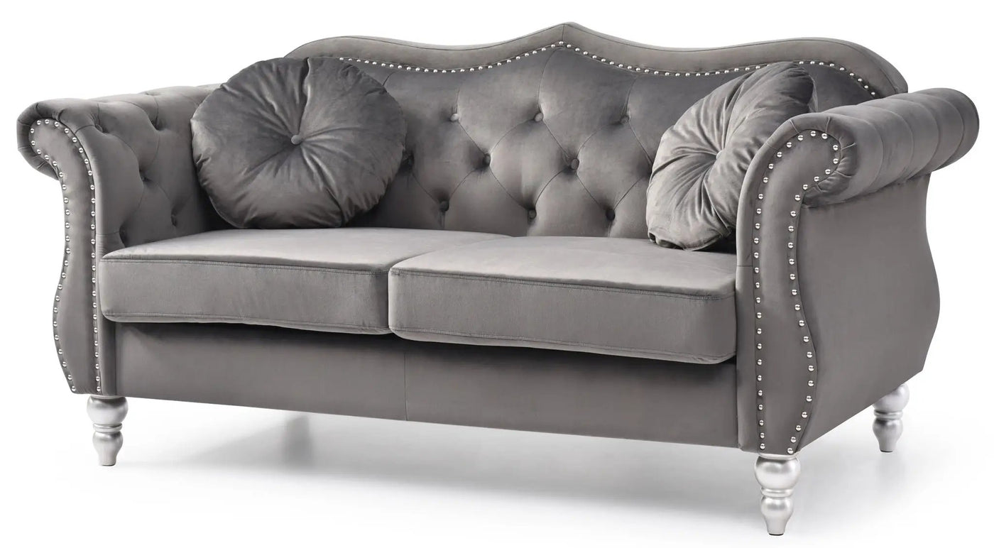 Stylish Flared Arm Loveseat by HouseOfZazla