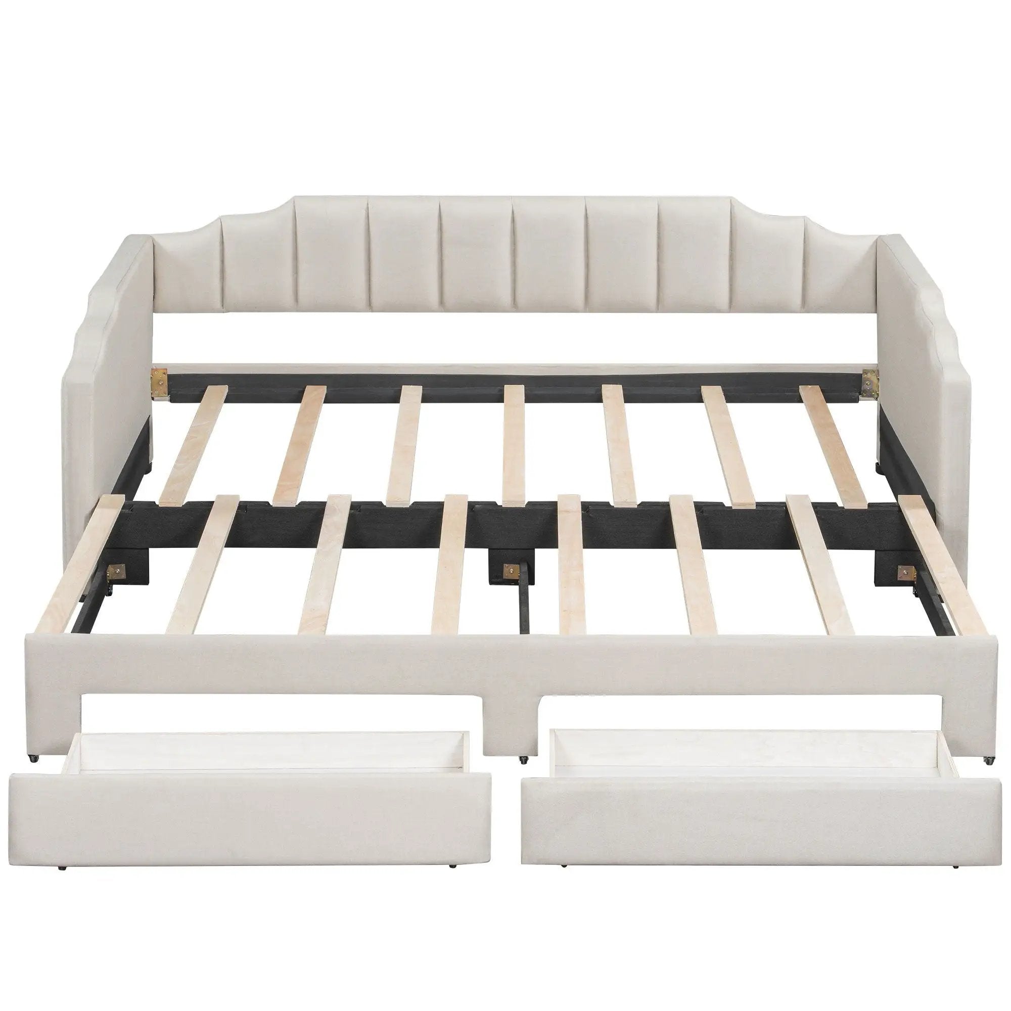 Extendable Daybed With LED Light And 2 Storage Drawers by HouseOfZazla
