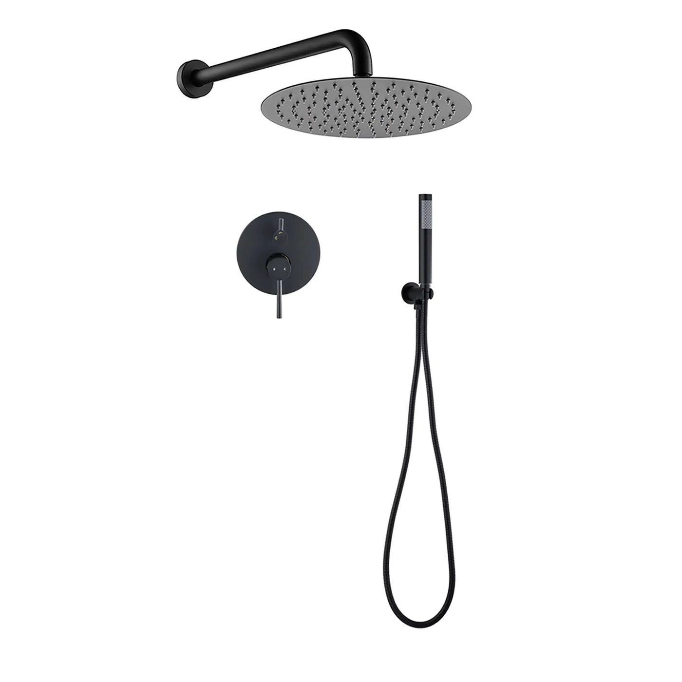 Elegant 10" Round Rain Shower Head And Handheld Set With Adjustable Tilt And Dual Modes by HouseOfZazla