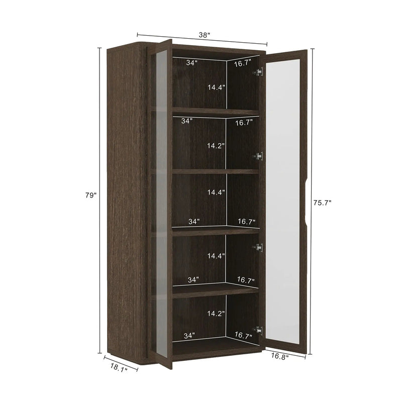 Rivington - Bookcase Cabinet With Glass Doors by HouseOfZazla