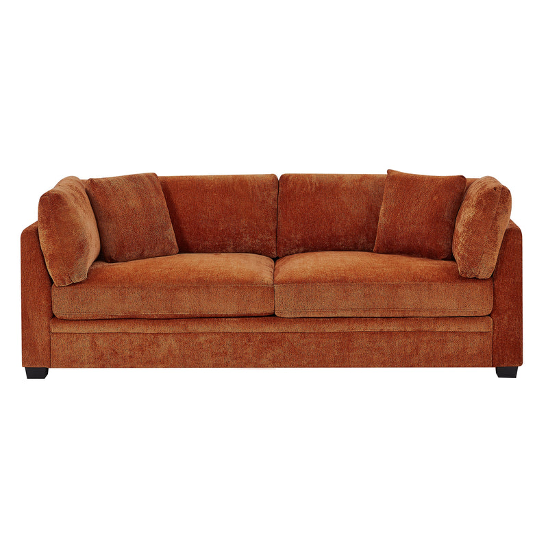 83.50" Modern Flared Arms Sofa (Caramel) by HouseOfZazla