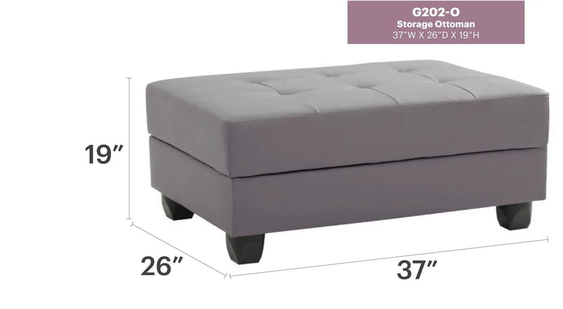 Stylish Storage Contemporary Ottoman by Unique Piece Furniture