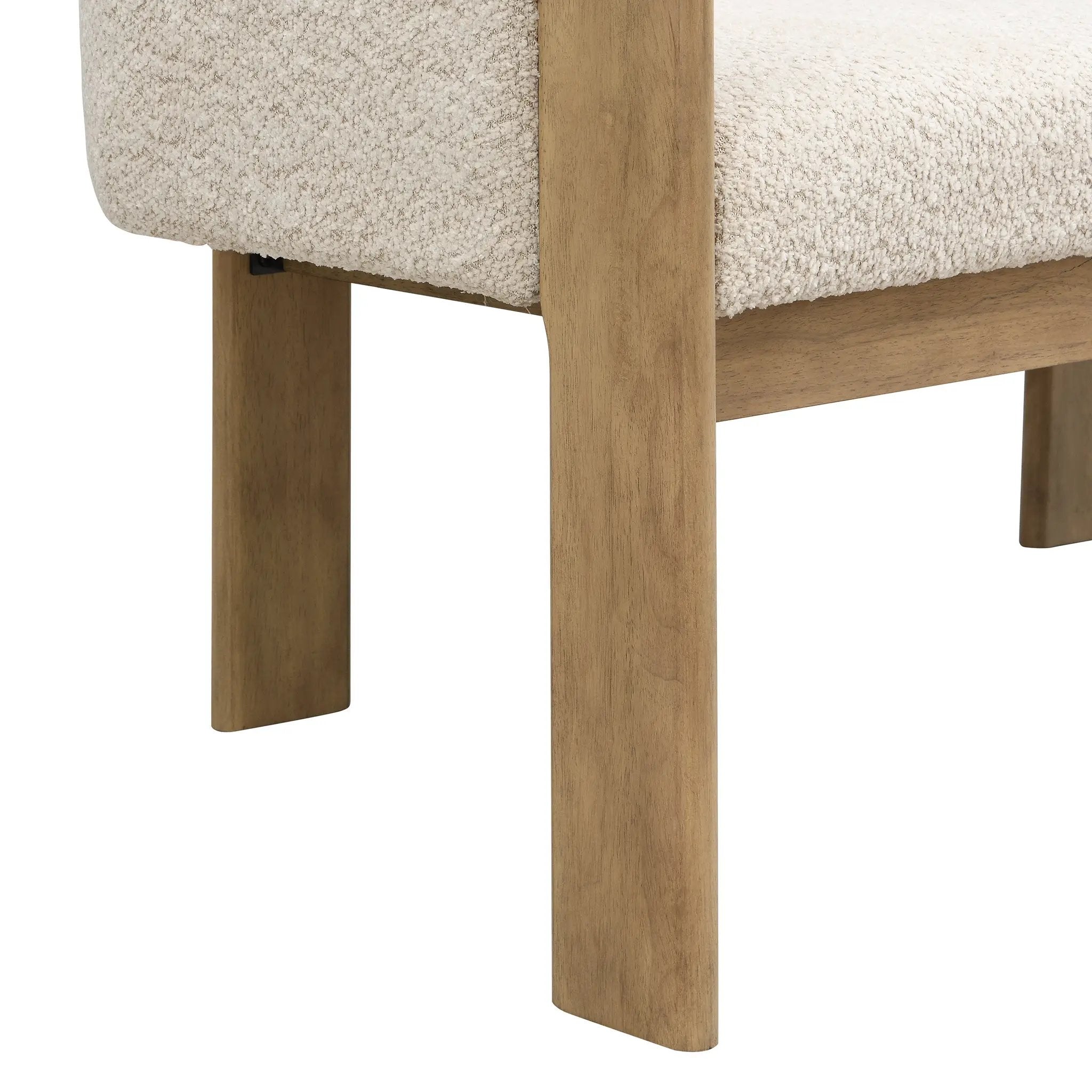 48.5" Upholstered Solid Loveseat (Natural Ash+Almond) by HouseOfZazla