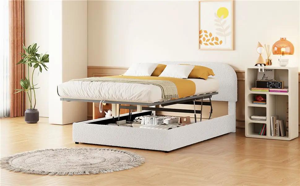 Upholstered Platform Bed With Hydraulic Storage System by HouseOfZazla