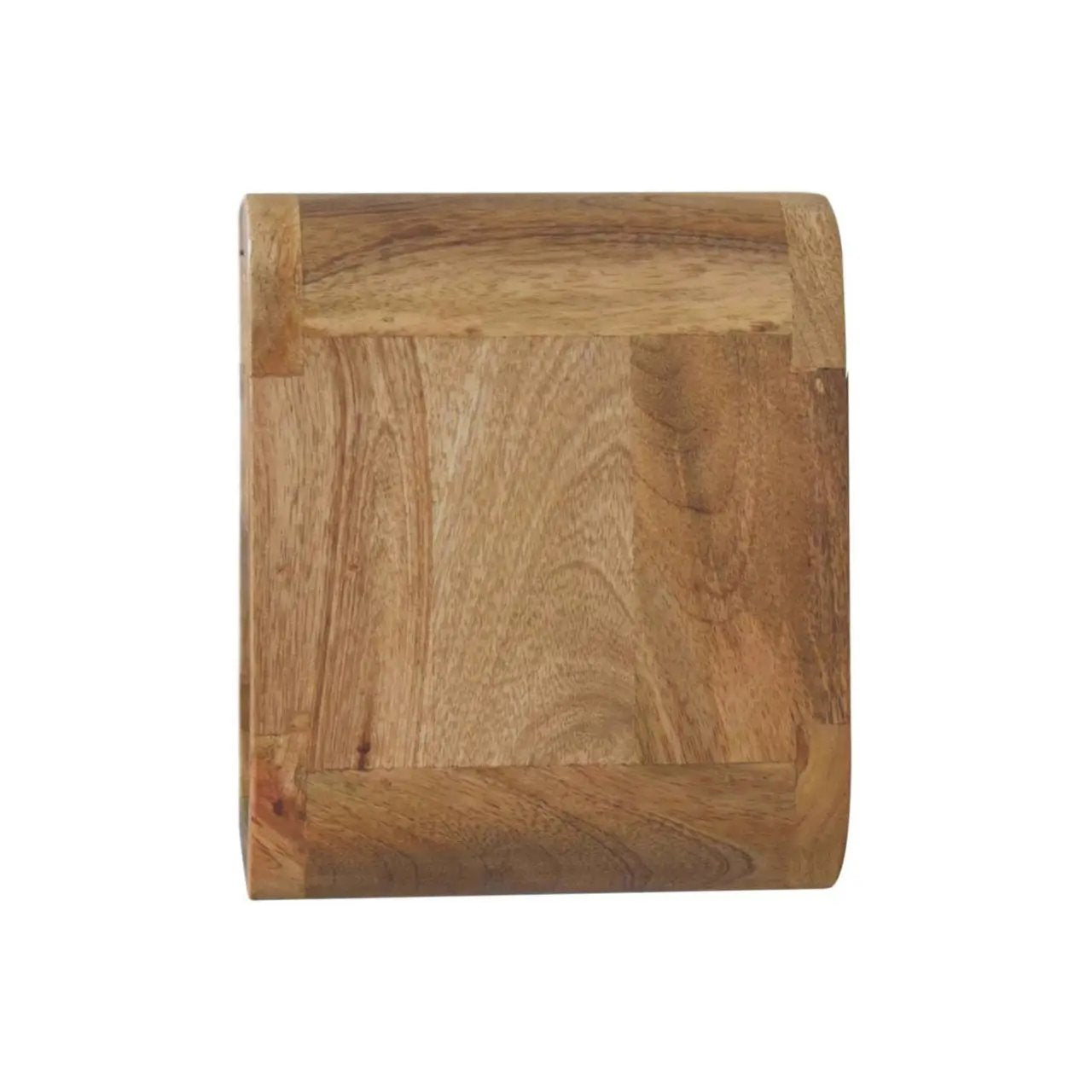 Extra Mini Wall-Mounted Curved Oak-ish Nightstand with Open Slot, 1-Drawer by HouseOfZazla