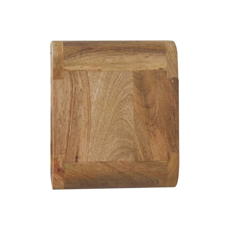 Extra Mini Wall-Mounted Curved Oak-ish Nightstand with Open Slot, 1-Drawer by HouseOfZazla