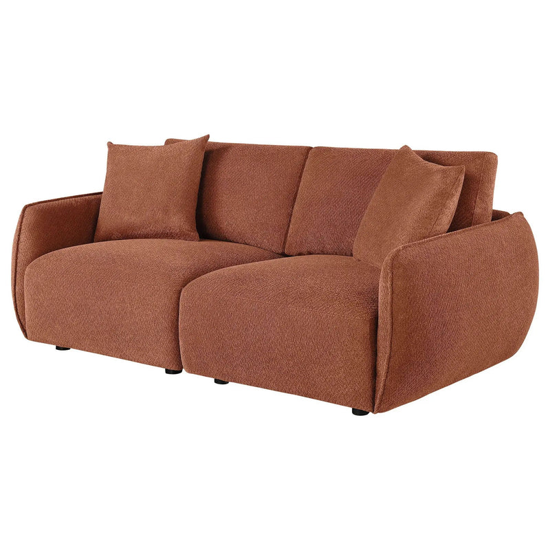 Elysia Chenille Upholstered Modular Lounge Loveseat Coral by Unique Piece Furniture