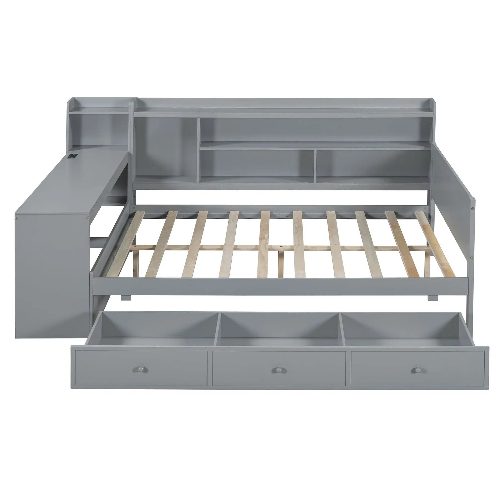 Daybed With 3 Drawers USB Ports And Desk by Unique Piece Furniture
