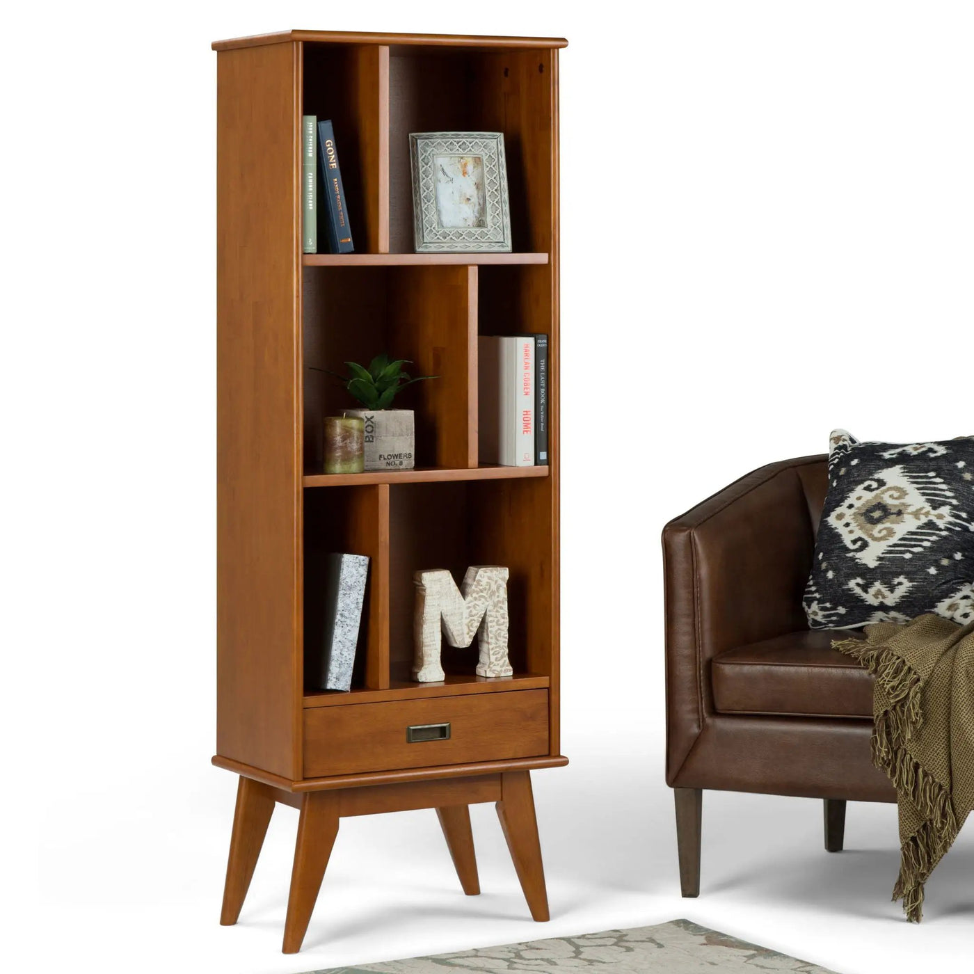 Draper - Mid Century Wide Bookcase And Storage Unit by HouseOfZazla
