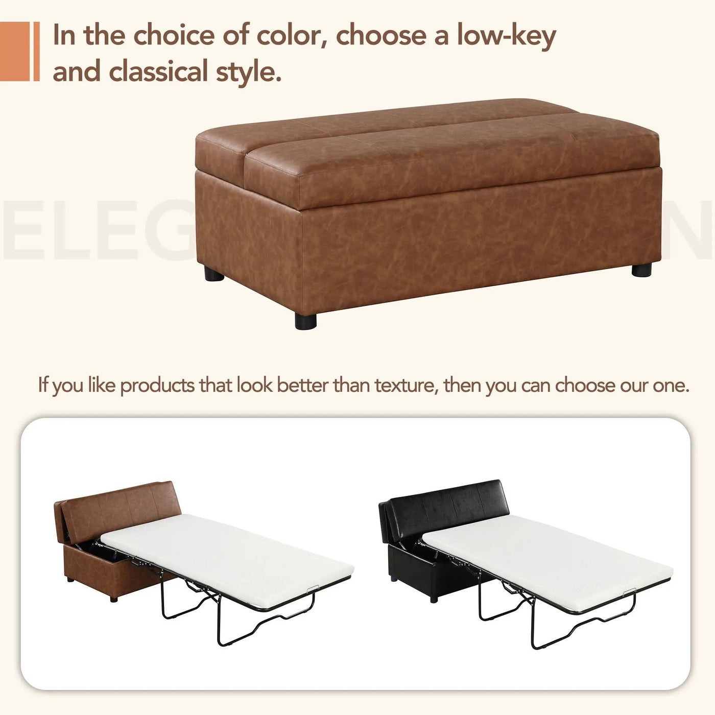 Twin Size Folding Ottoman Sleeper Bed With Mattress Convertible Guest Bed by HouseOfZazla