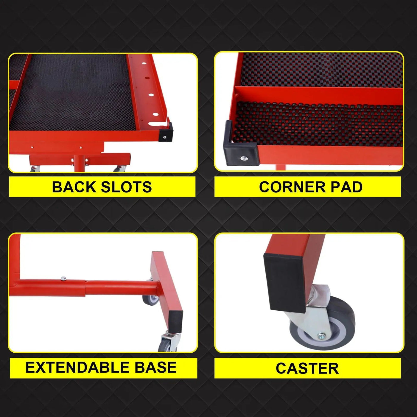 Adjustable Tear Down Work Table With Drawer For Garages, Repair Shops, And Diy, Portable, (4) 2.5" Swivel Casters, 220 Pound Capacity, Rubber Corners, Heavy Duty Steel by HouseOfZazla