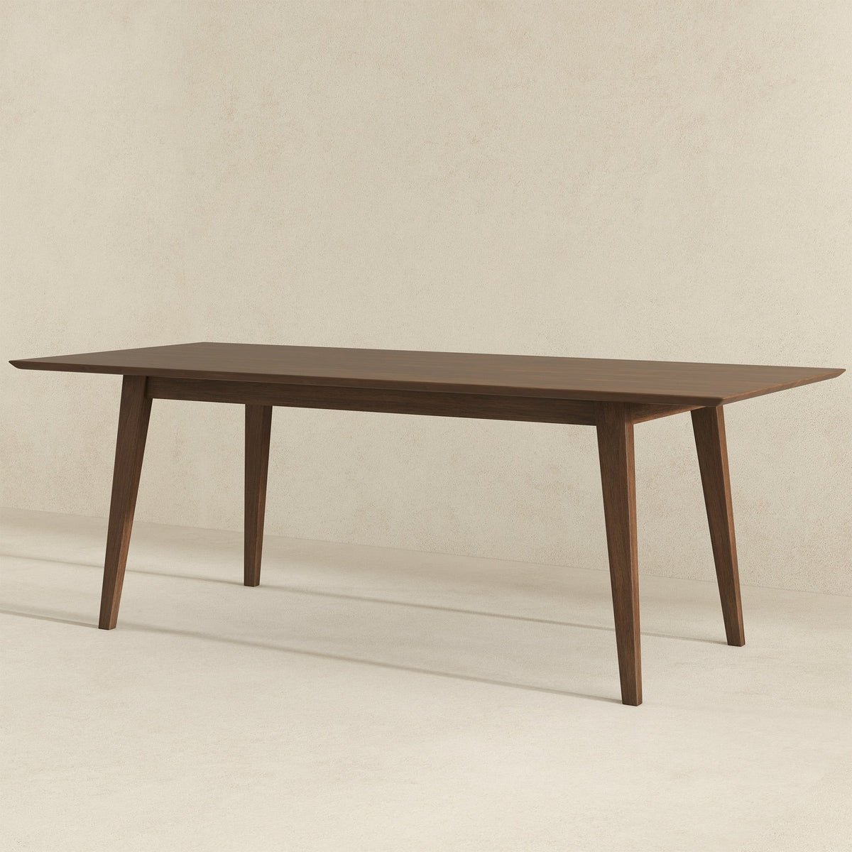 Rectangular Modern Dining Table with Solid Wood Construction – Dark Brown or White, photo 6 of 40