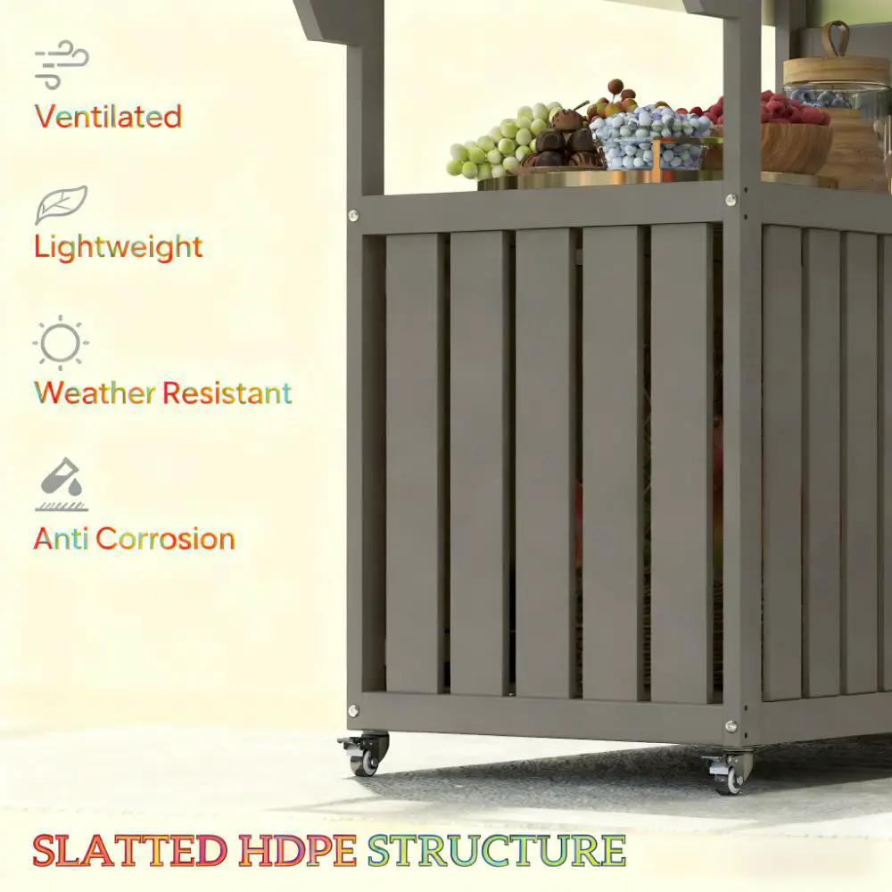 Convenient Outdoor Bar Cart with Storage and Wheeled Kitchen Island by HouseOfZazla