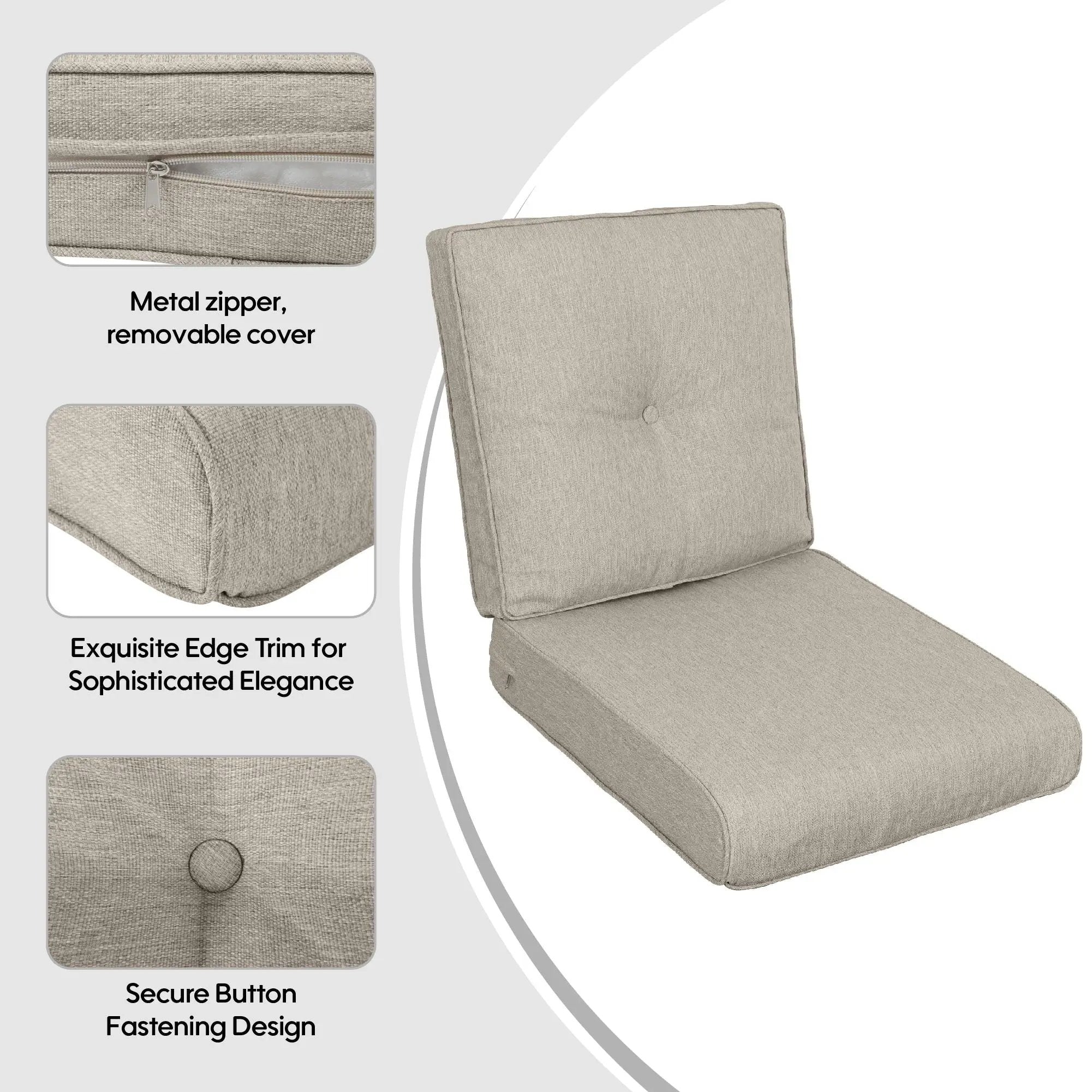 High Back Patio Chair Cushions For Garden (Set of 2) by HouseOfZazla