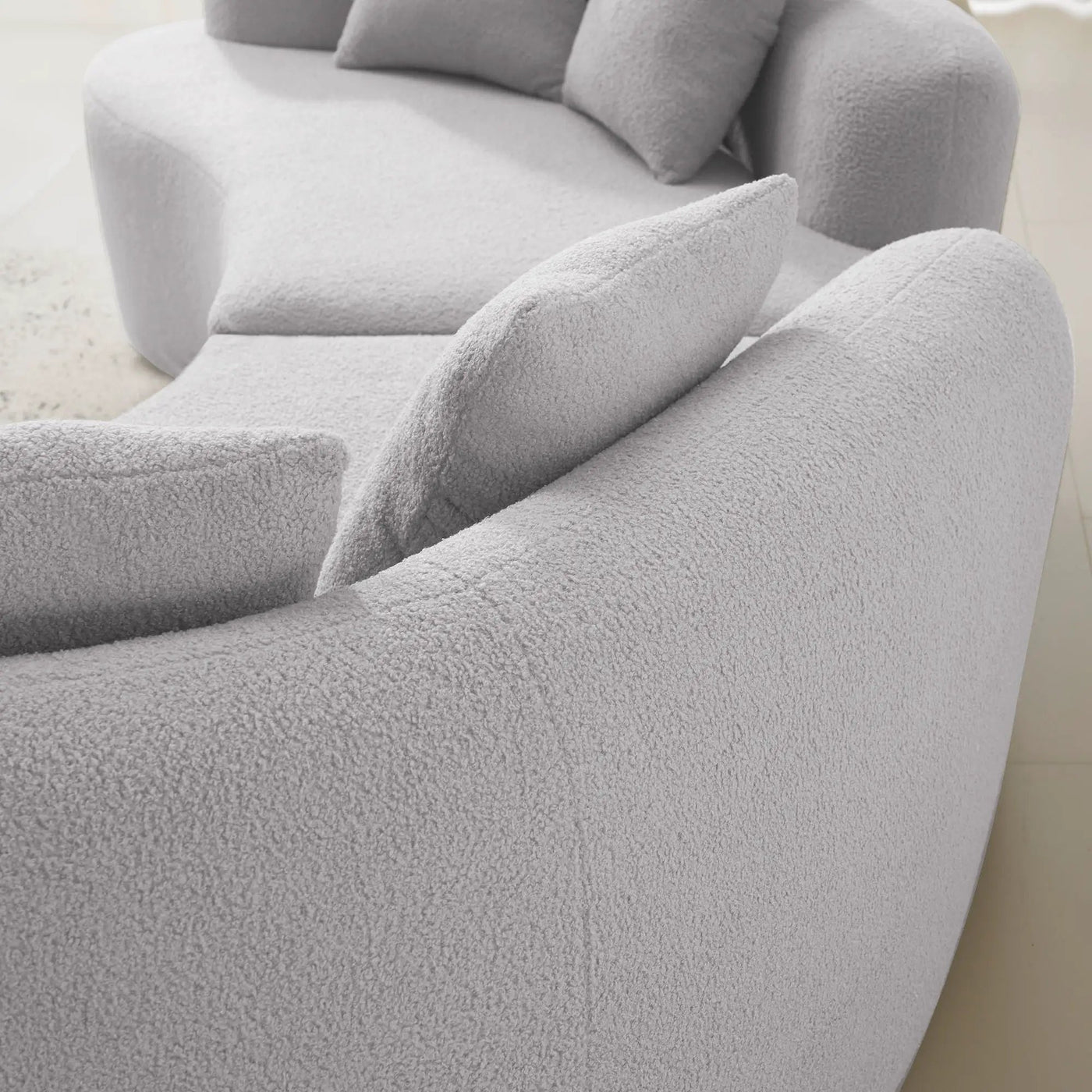 Curved 4 Seater Full Compression Sponge Sofa by HouseOfZazla