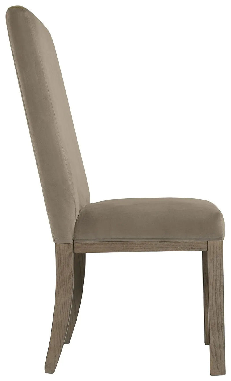 Chrestner - Dining UPH Side Chair (Set of 2) - Gray / Brown by Unique Piece Furniture