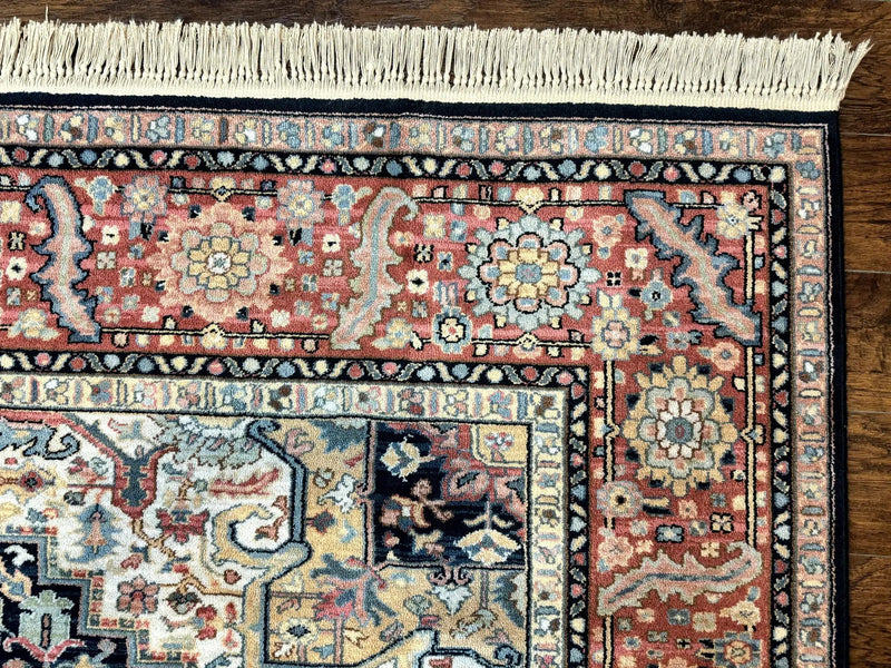 Karastan Navy Heriz #700/701 Rug, 8.8 x 10.6 Karastan Carpet, Wool Pile, Discontinued Vintage Karastan Rug, Original 700 Series, Geometric by Jewel Rugs
