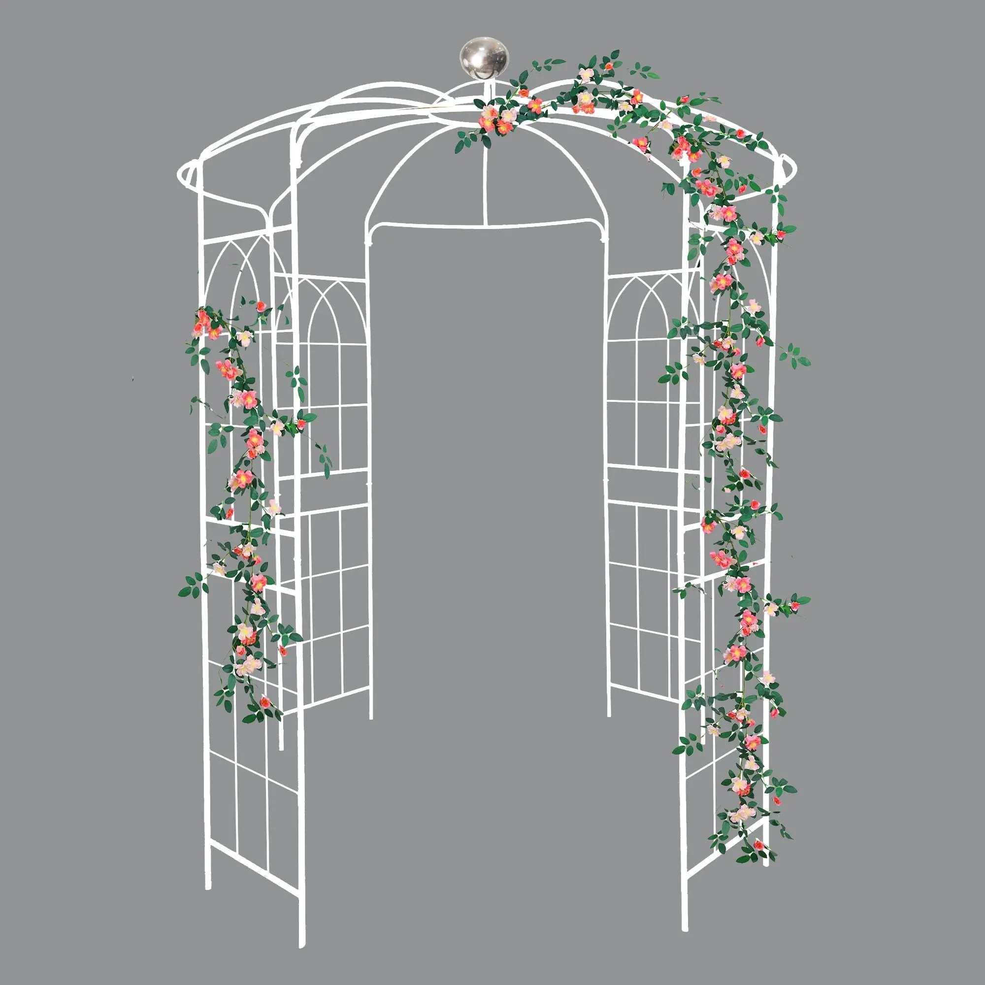 Metal Garden Arch Iron Garden Arbors Gazebo Dia High Birdcage Shape Pergola Pavilion For Wedding Ceremony by HouseOfZazla
