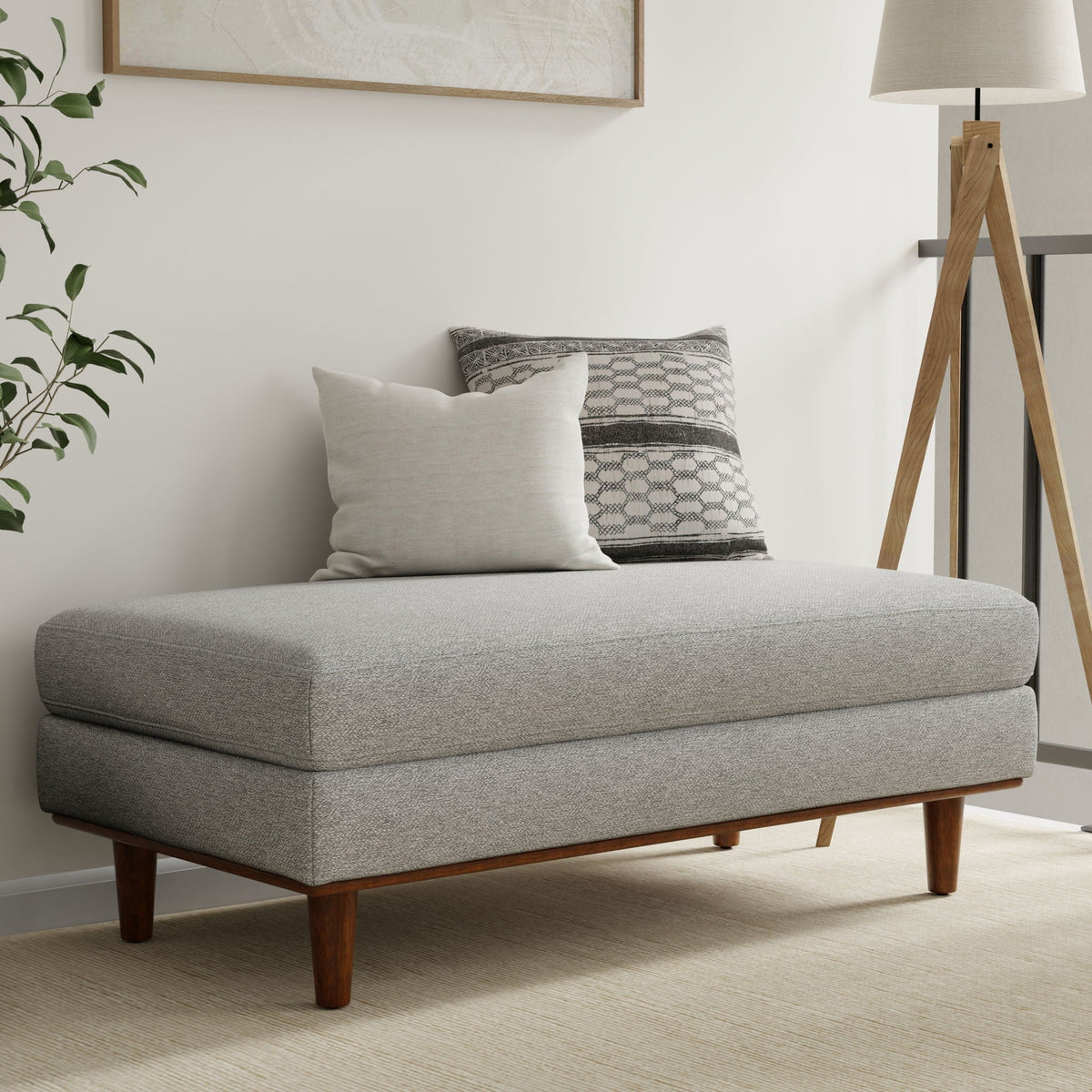 Handcrafted Ottoman with Feather-Filled Cushion - Multiple Colors, photo 11 of 40