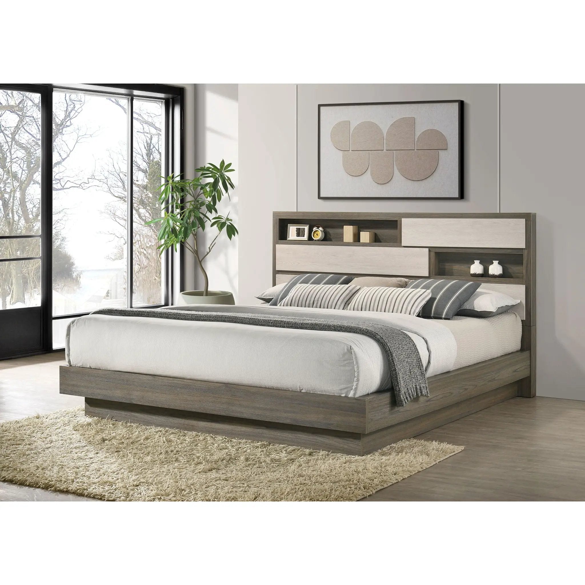 Edmondson - Bookcase Headboard Bed by HouseOfZazla