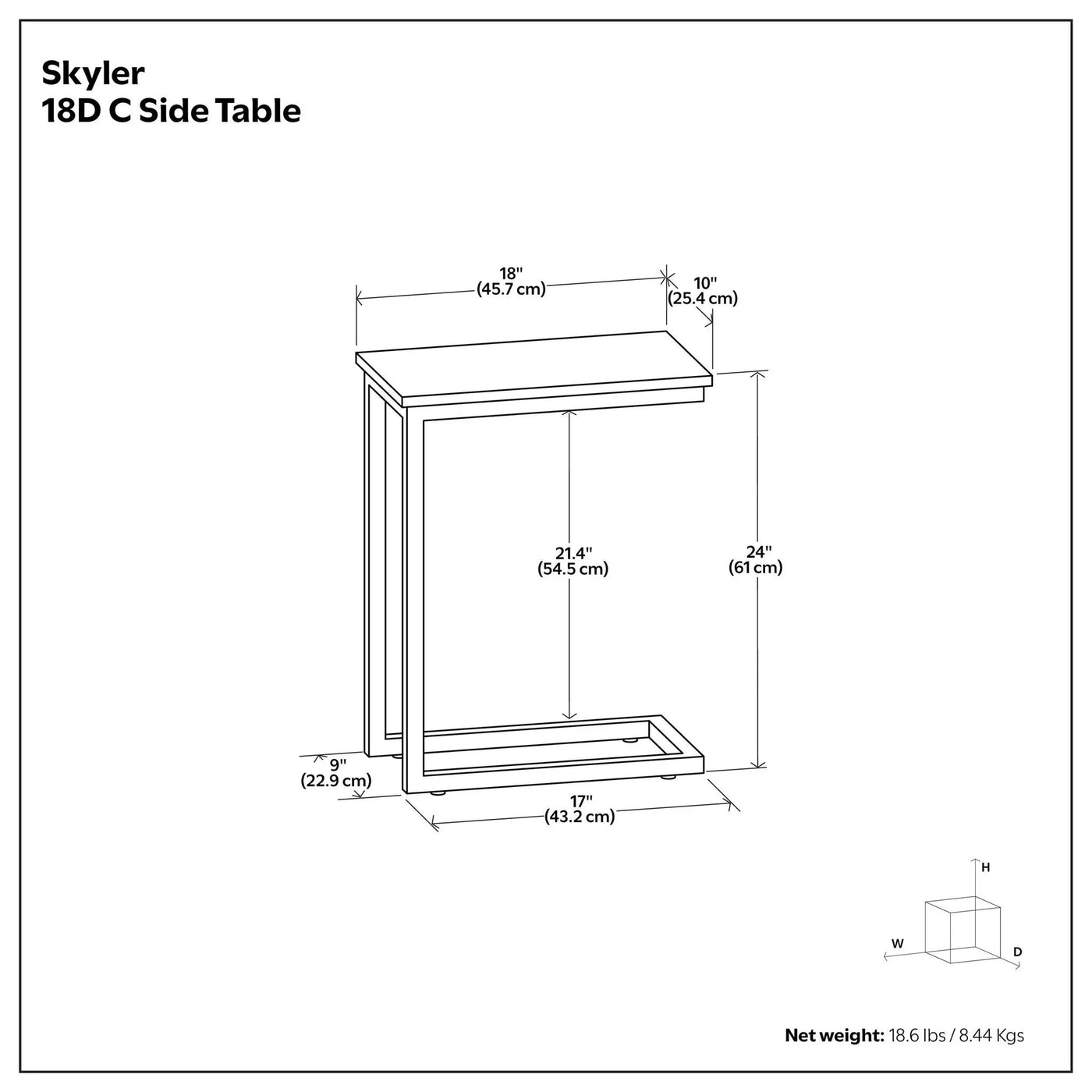 Skyler - Handcrafted C Side Table by HouseOfZazla