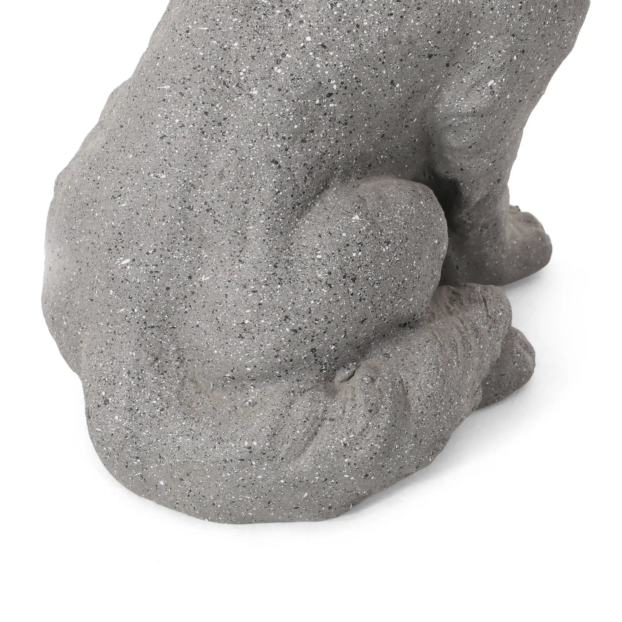 MGO Dog Statue, Outdoor Stone Gray by HouseOfZazla