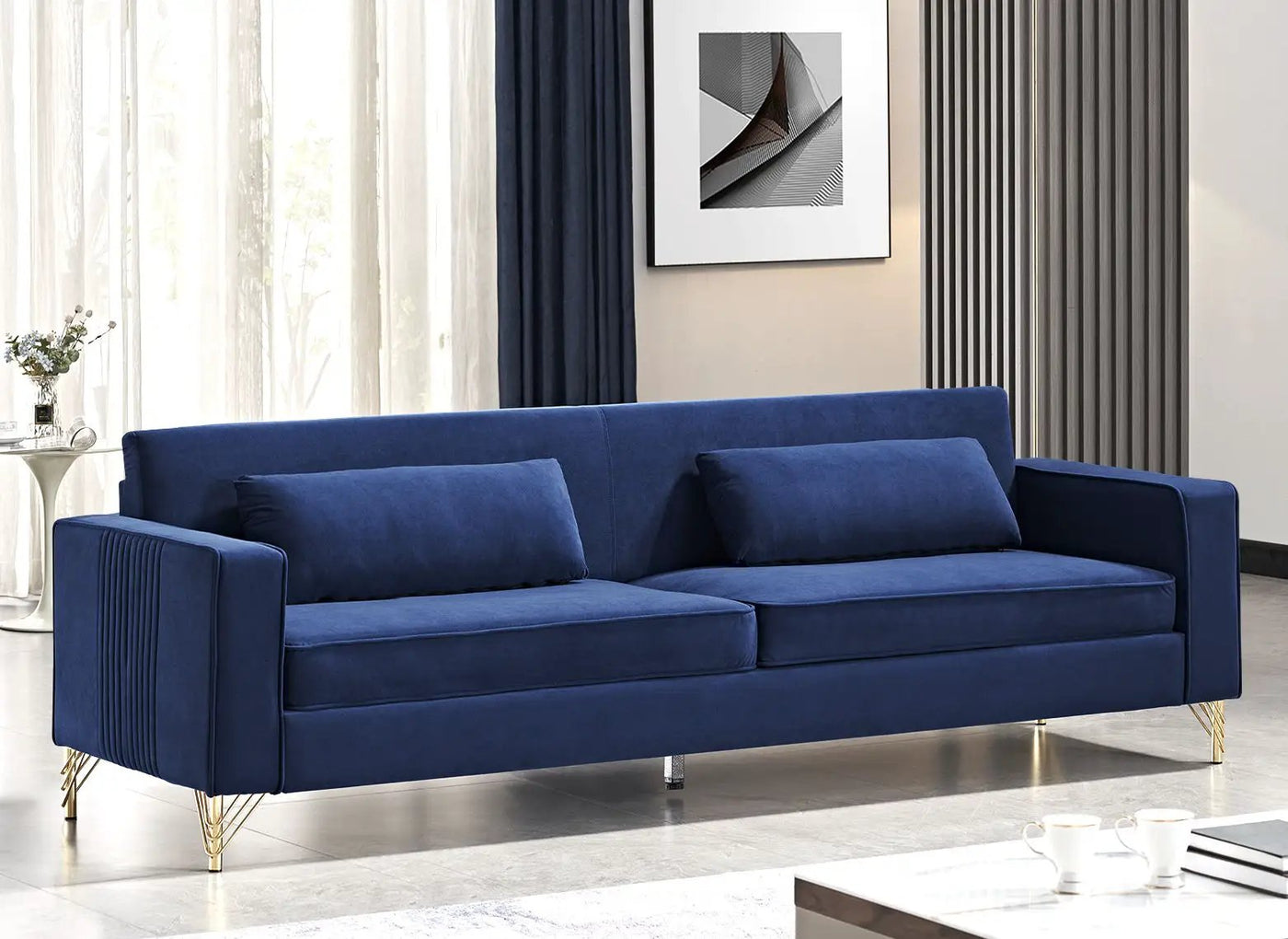 Aesthetic 3 Seater Couch With Classic Modern Appeal And Luxurious Soft Comfort by Unique Piece Furniture