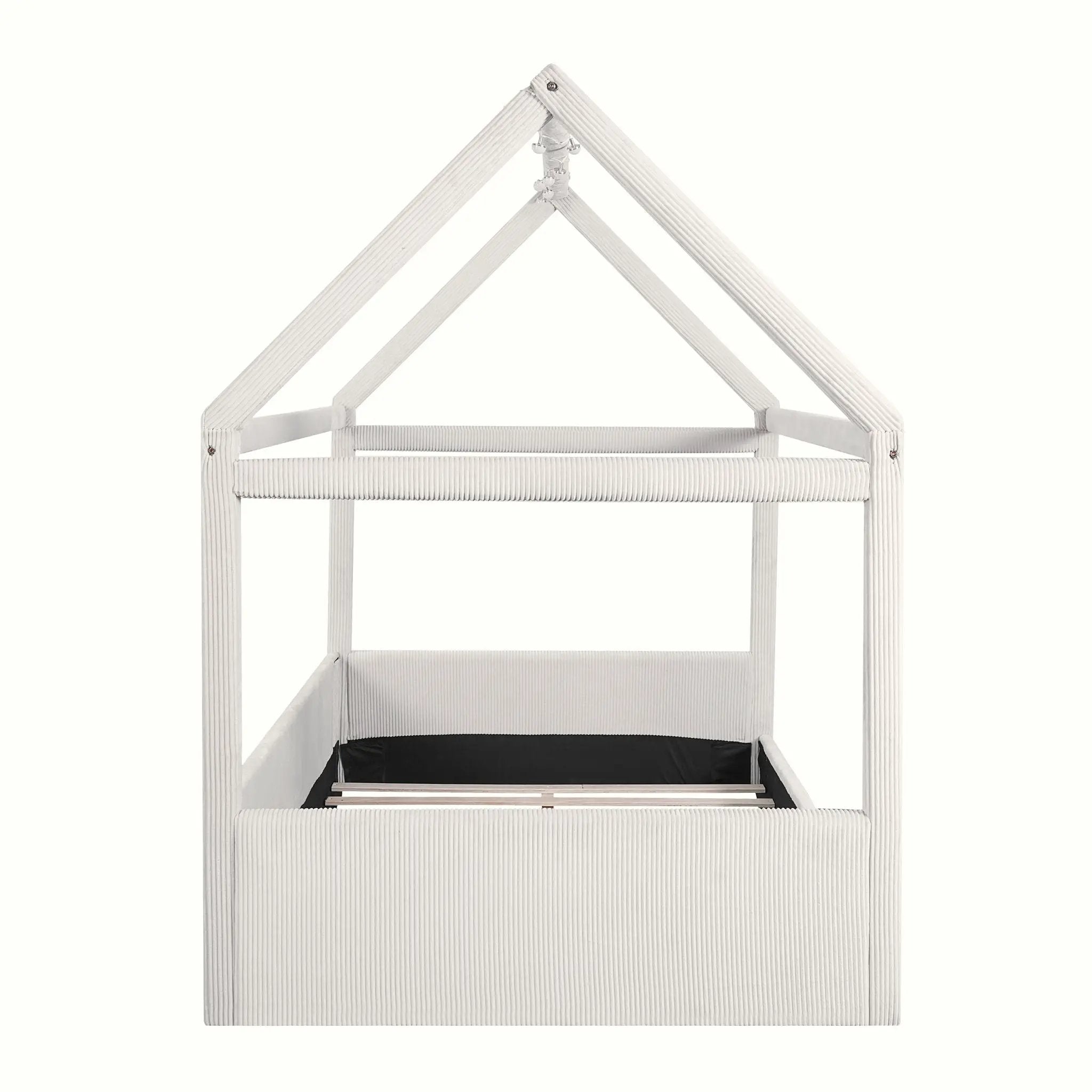 Upholstered House Style Daybed With LED Light Strips