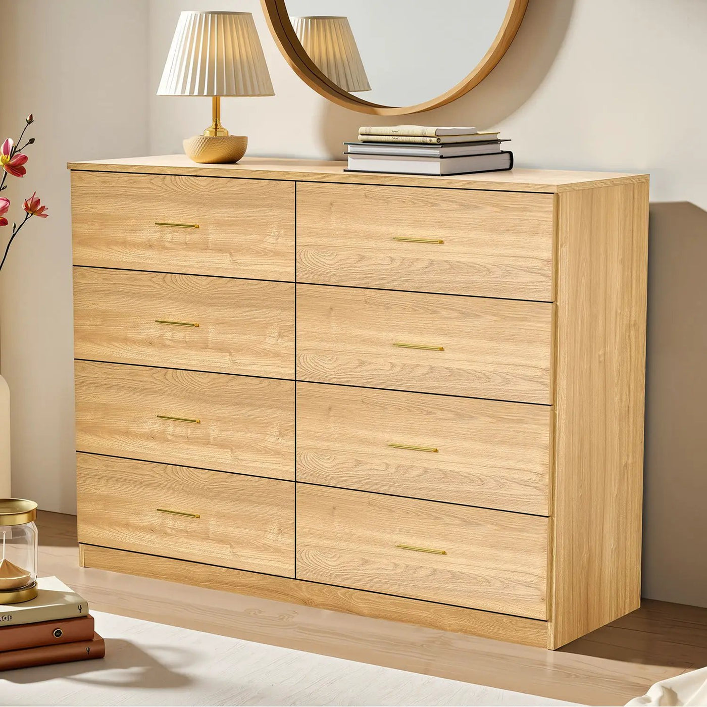Modern Drawer Dresser For Bedroom, Ample Storage Wide Chest Of Drawers by HouseOfZazla