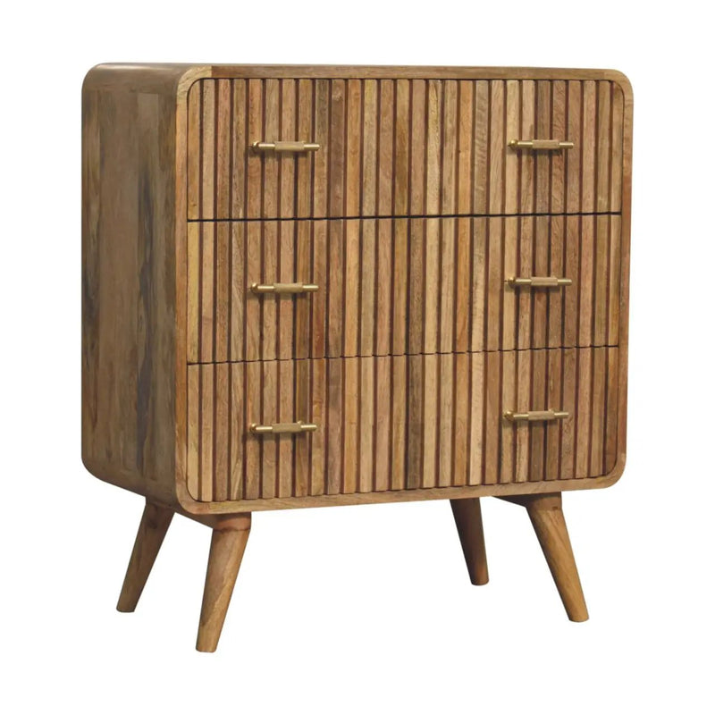 T-Bar Ridged Chest, 3-Drawers by HouseOfZazla