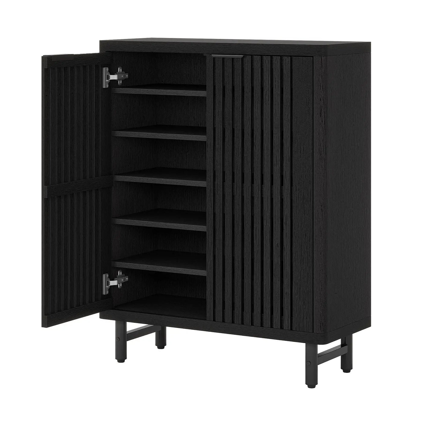 6 Tier Shoe Cabinet With Louvered Doors by HouseOfZazla