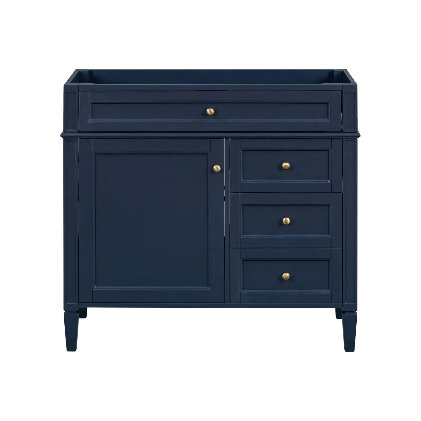 Bathroom Vanity With 2 Drawers And Tip-Out Drawer, Storage Cabinet by HouseOfZazla