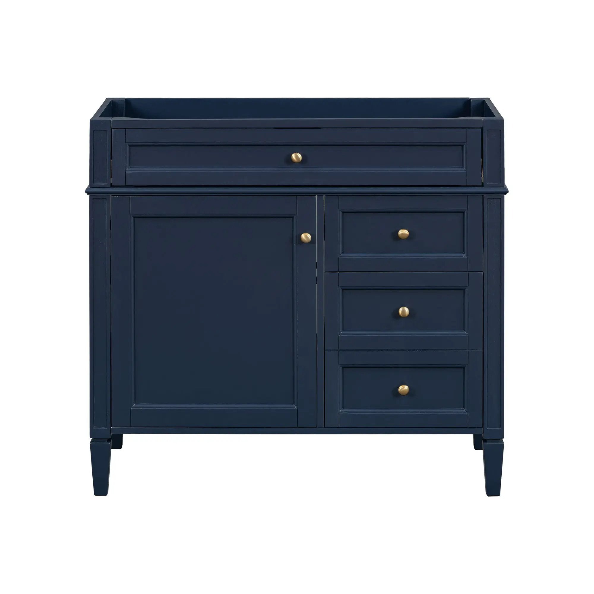 Bathroom Vanity With 2 Drawers And Tip-Out Drawer, Storage Cabinet by Unique Piece Furniture